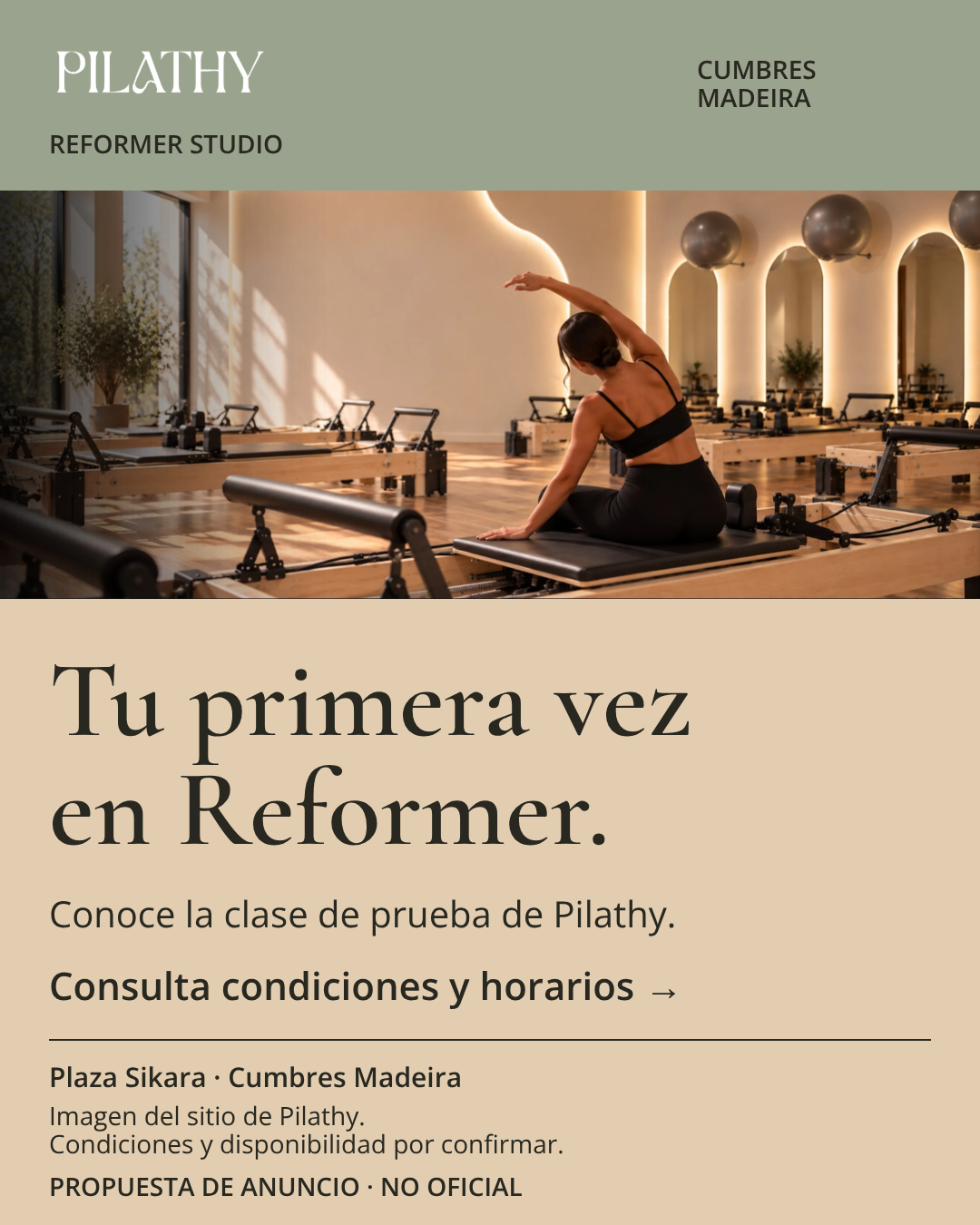 Propuesta de anuncio no oficial para Pilathy. Reutiliza el arte del primer post de muestra con etiqueta de anuncio. La campaña no está activa.